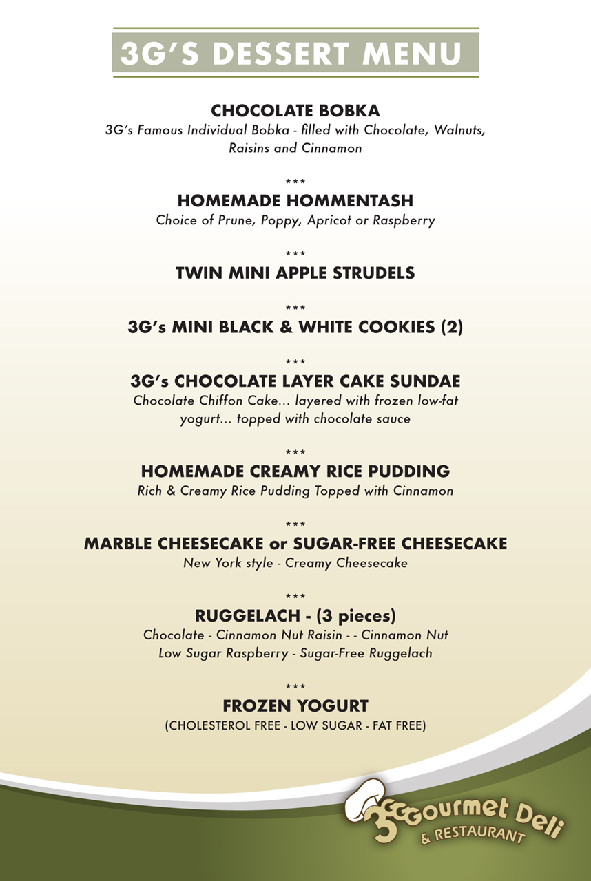 3 G's Gourmet Deli & Restaurant Refresh Local