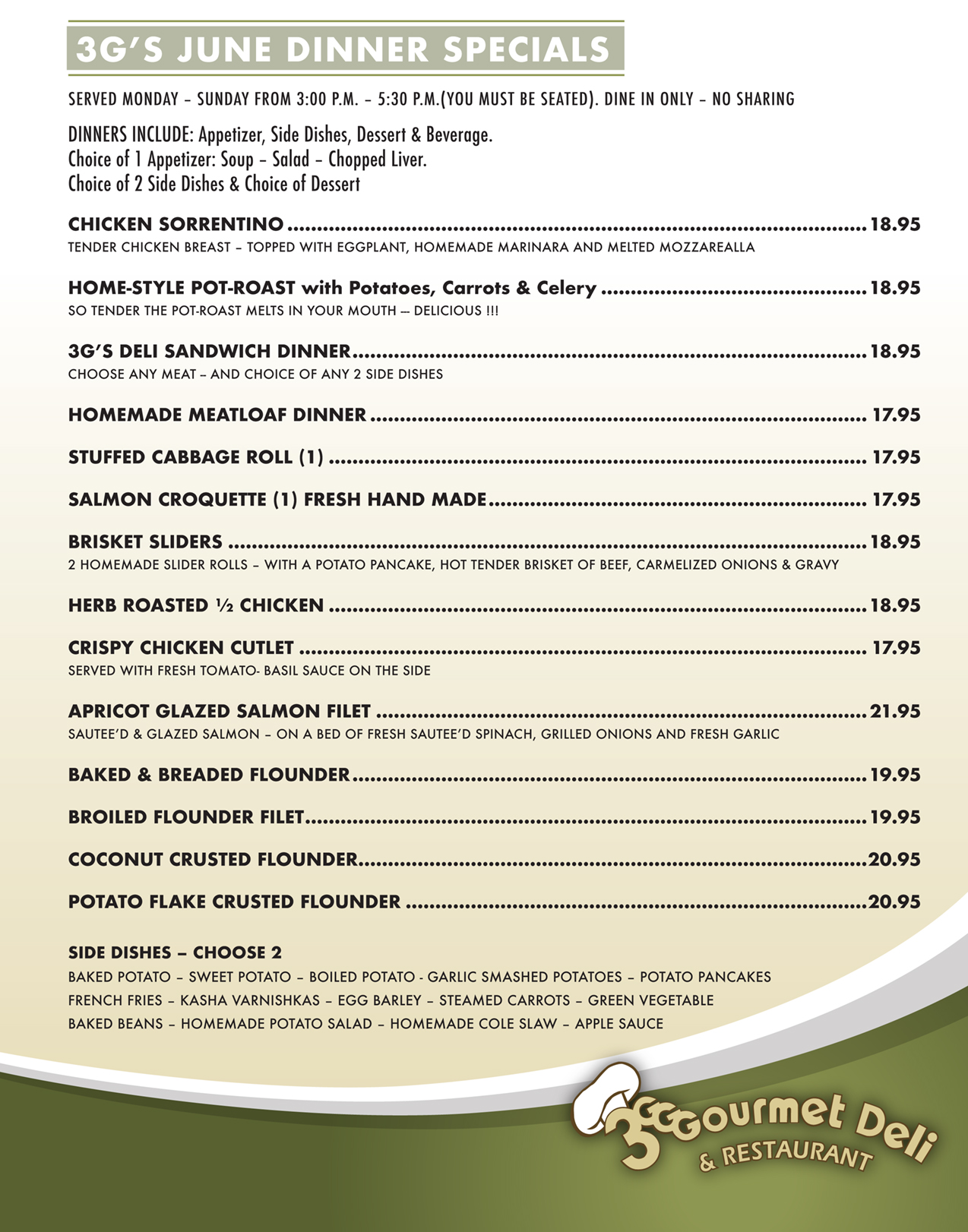 3 G's Gourmet Deli & Restaurant Refresh Local